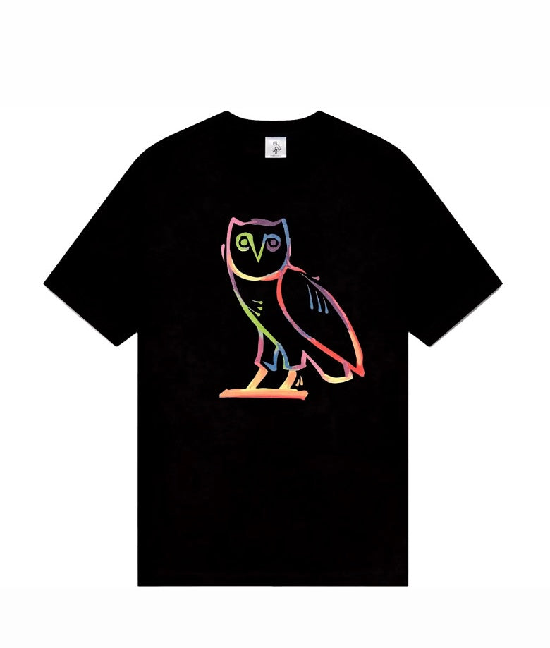 OVO Watercolour Owl T-shirt black