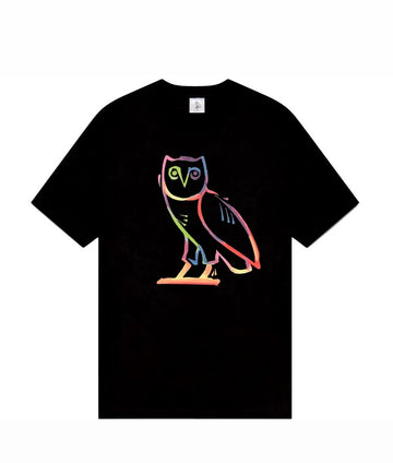 OVO Watercolour Owl T-shirt black
