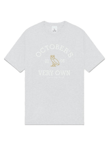 OVO COLLEGIATE T-SHIRT ASH HEATHER GREY